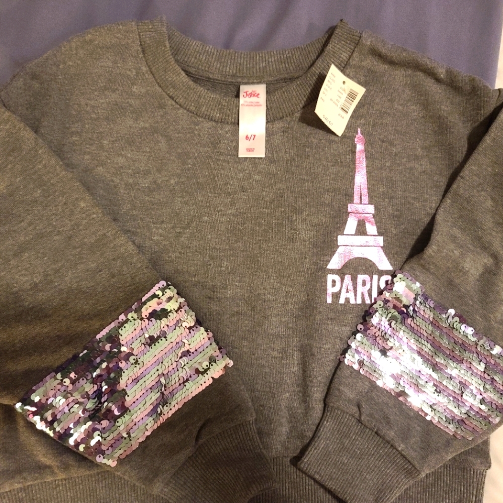 Justice sz 6/7 Paris sweater
